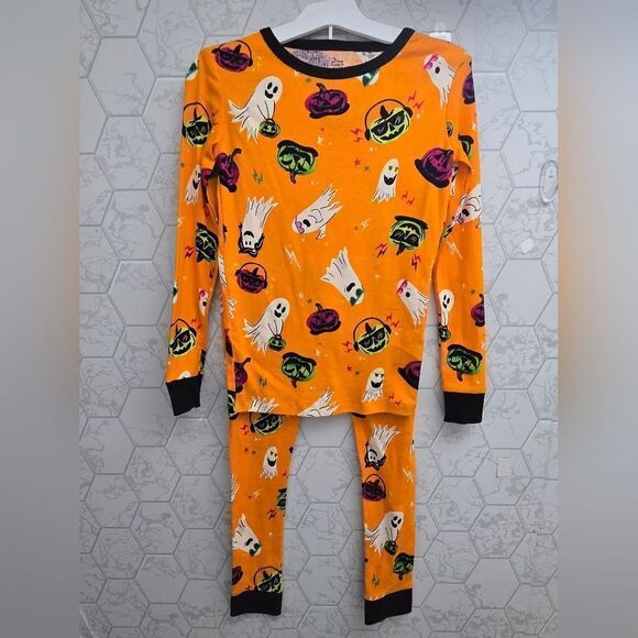 New Ghost Glow-in-the-Dark Unisex Big Kid Halloween Pajama Set Hyde & EEk, Sz 12 - Picture 6 of 10